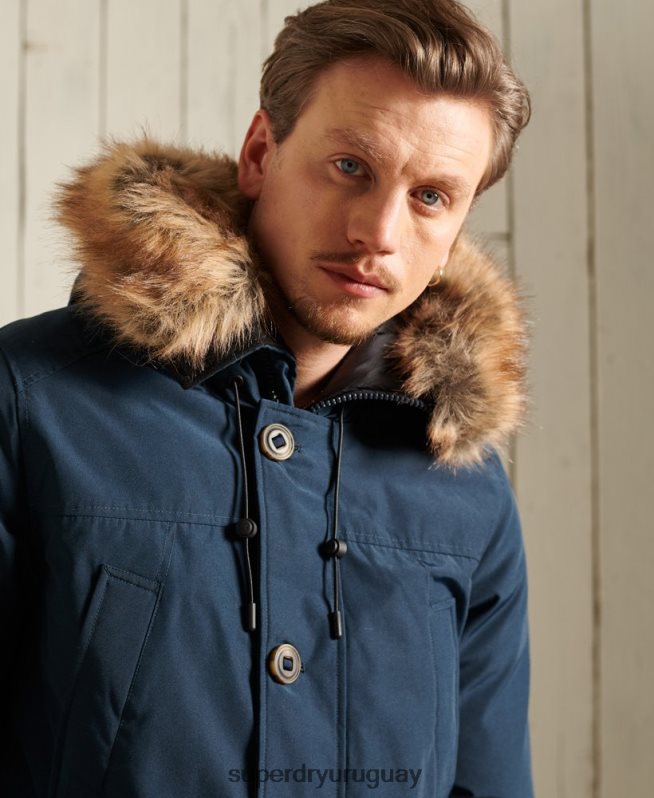 uy Superdry hombres parka de plumón de rookie Armada DT2N8Z4727 ropa
