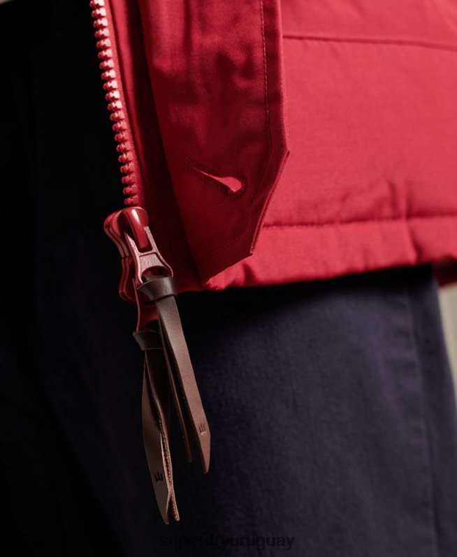 uy Superdry hombres parka de plumón de rookie rojo DT2N8Z1175 ropa