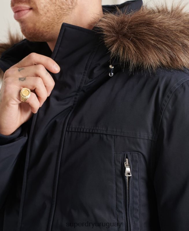 uy Superdry hombres parka de plumón de studios everest Armada DT2N8Z4578 ropa