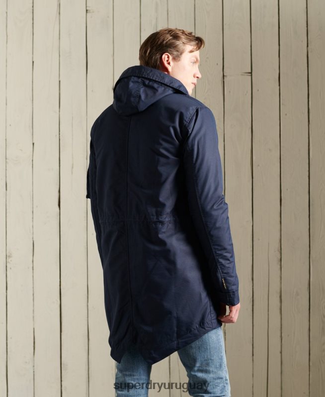 uy Superdry hombres parka de servicio de peso medio azul DT2N8Z4760 ropa