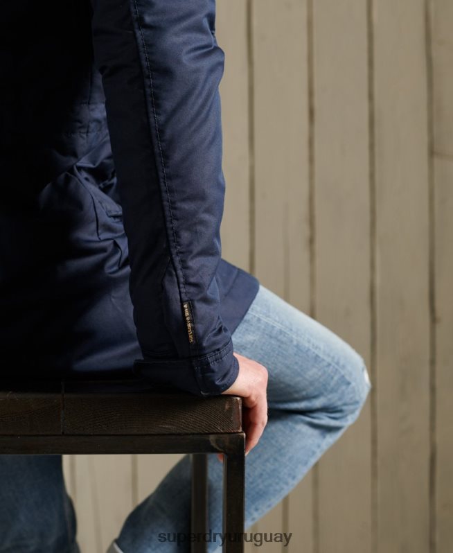 uy Superdry hombres parka de servicio de peso medio azul DT2N8Z4760 ropa