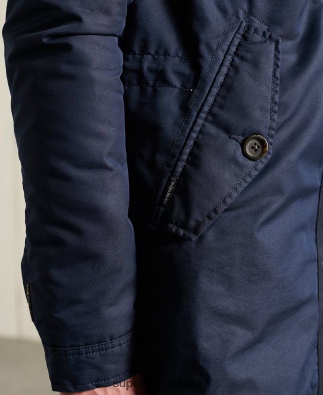 uy Superdry hombres parka de servicio de peso medio azul DT2N8Z4760 ropa