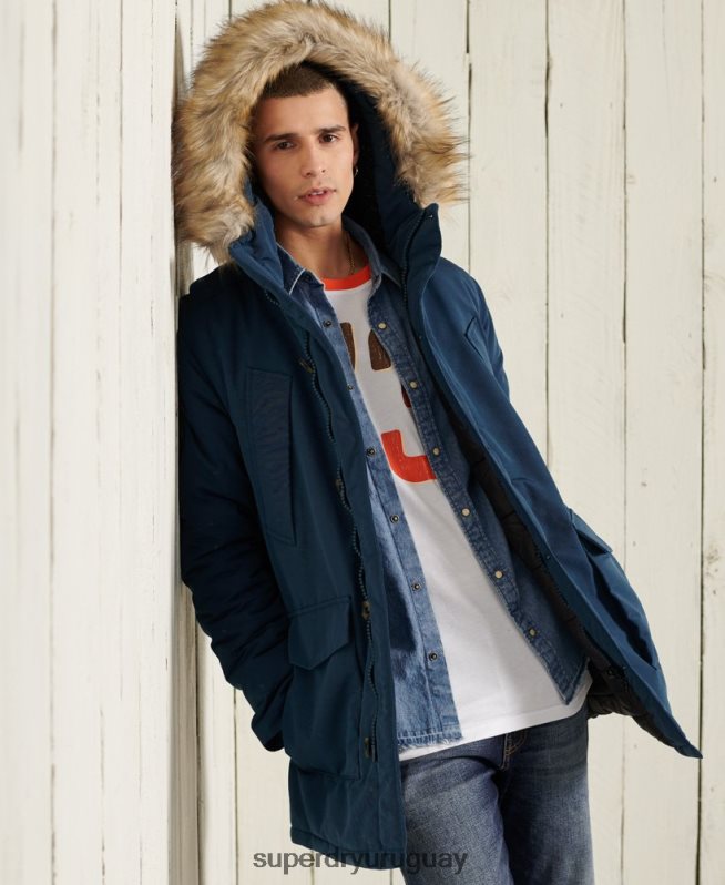uy Superdry hombres parka everest azul claro DT2N8Z4664 ropa
