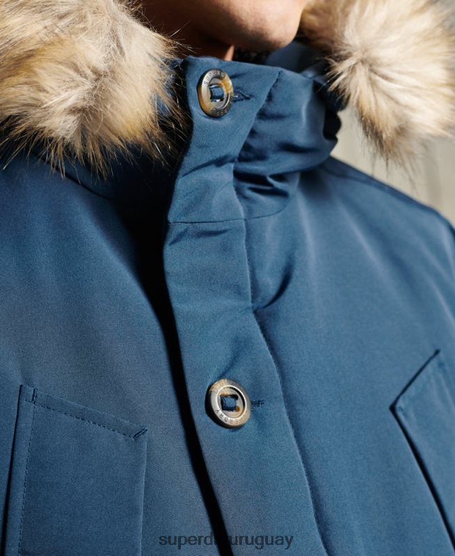 uy Superdry hombres parka everest azul claro DT2N8Z4664 ropa