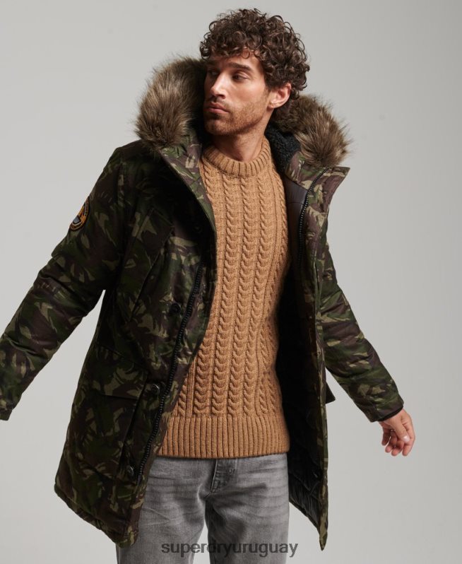 uy Superdry hombres parka everest caqui DT2N8Z1080 ropa