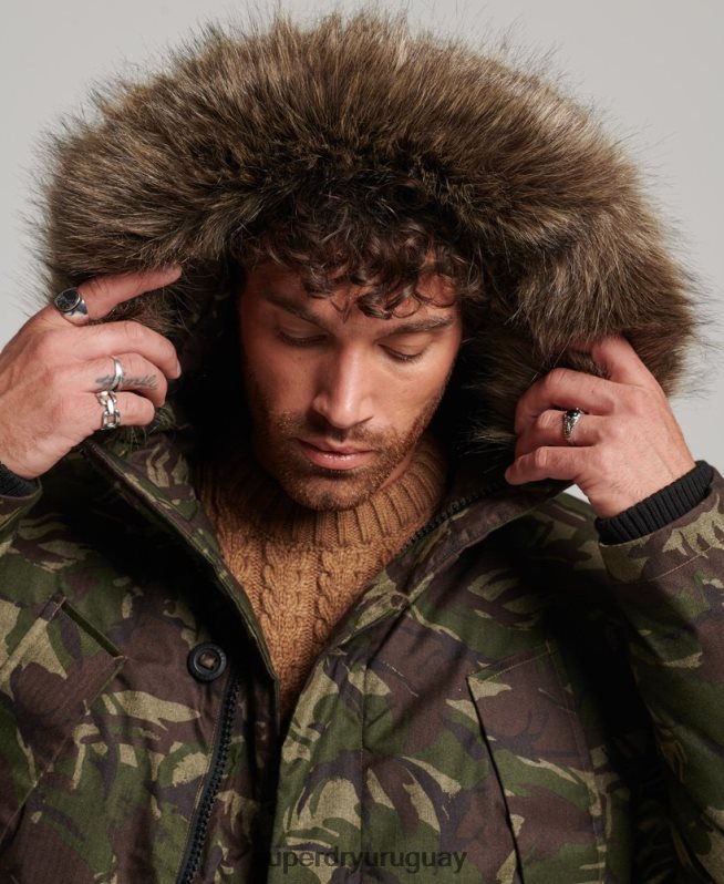 uy Superdry hombres parka everest caqui DT2N8Z1080 ropa