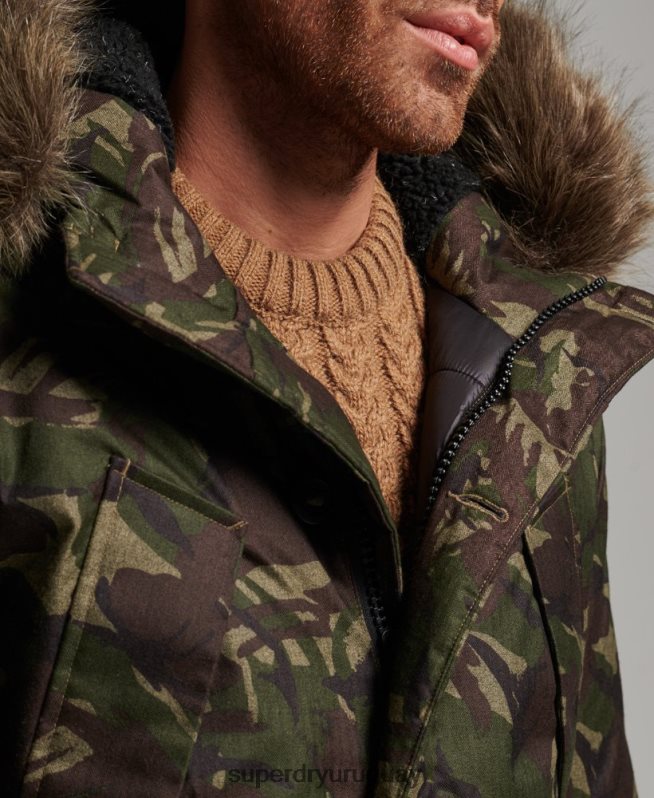 uy Superdry hombres parka everest caqui DT2N8Z1080 ropa