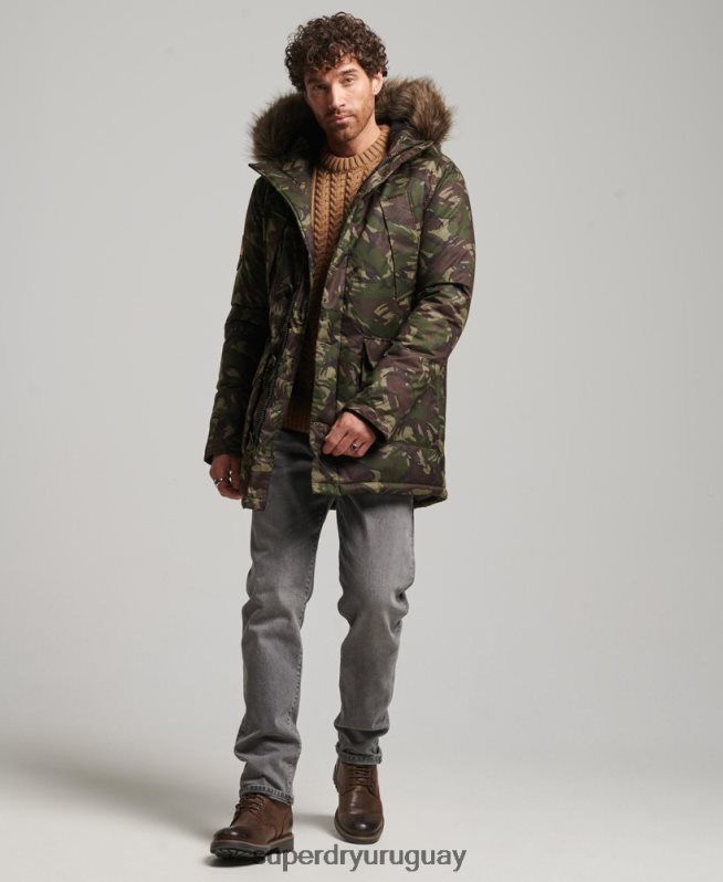 uy Superdry hombres parka everest caqui DT2N8Z1080 ropa
