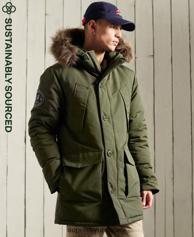 uy Superdry hombres parka everest caqui DT2N8Z1081 ropa