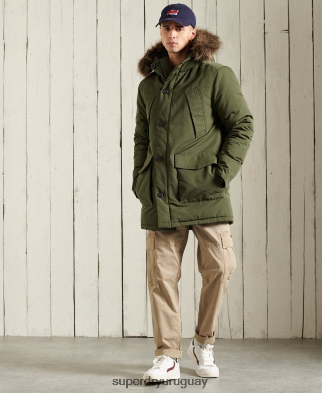 uy Superdry hombres parka everest caqui DT2N8Z1081 ropa