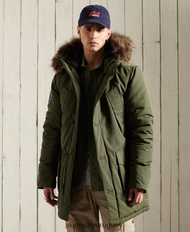 uy Superdry hombres parka everest caqui DT2N8Z1081 ropa