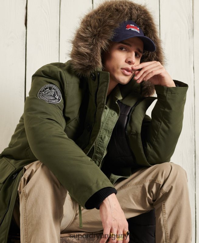 uy Superdry hombres parka everest caqui DT2N8Z1081 ropa