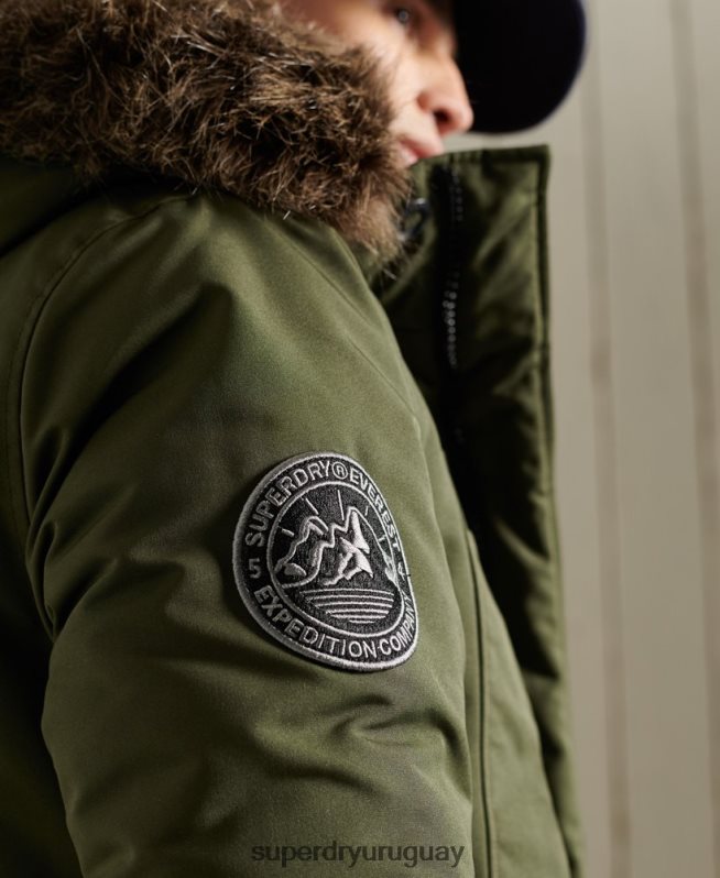 uy Superdry hombres parka everest caqui DT2N8Z1081 ropa