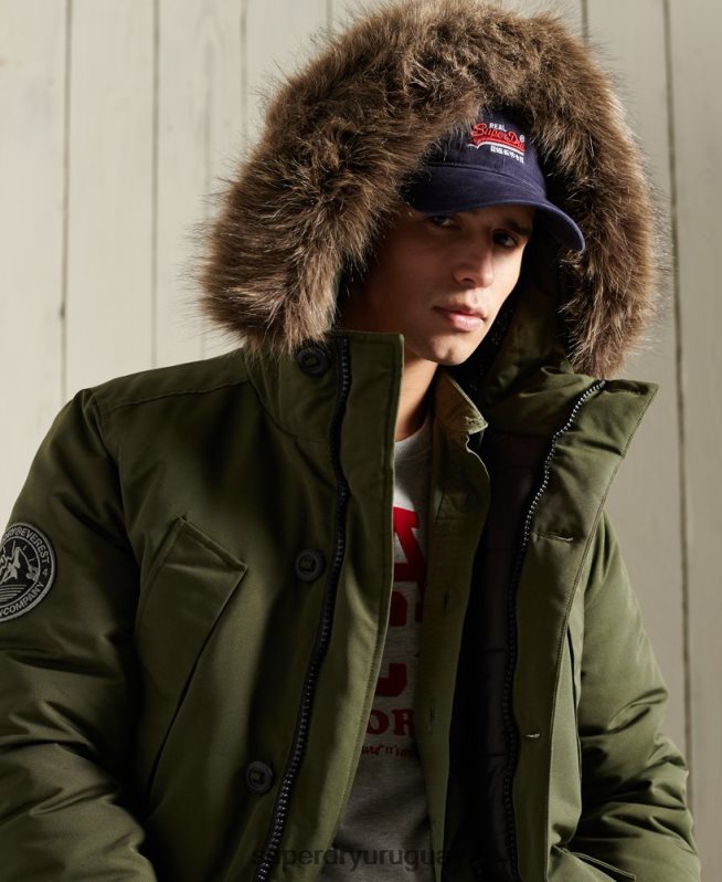 uy Superdry hombres parka everest caqui DT2N8Z1081 ropa