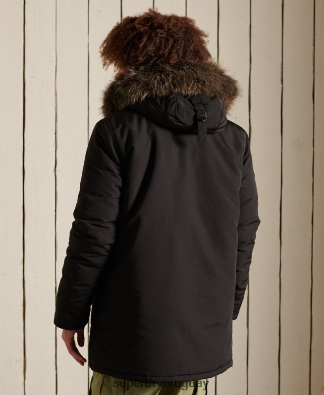 uy Superdry hombres parka everest gris oscuro DT2N8Z1040 ropa
