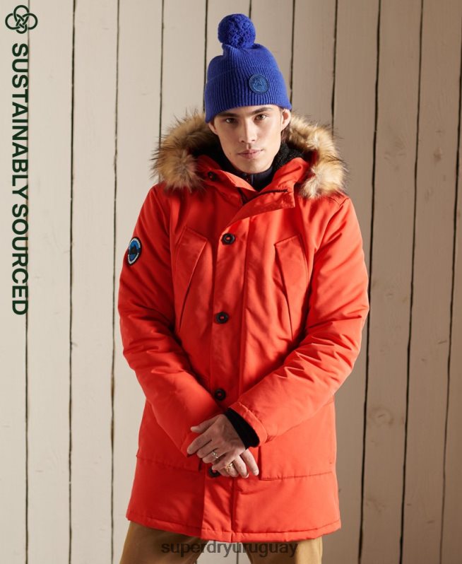 uy Superdry hombres parka everest naranja DT2N8Z1098 ropa