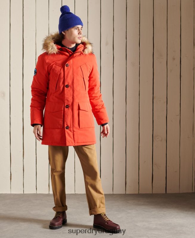 uy Superdry hombres parka everest naranja DT2N8Z1098 ropa