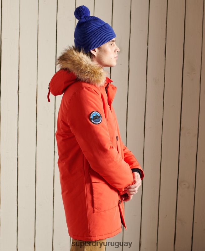uy Superdry hombres parka everest naranja DT2N8Z1098 ropa