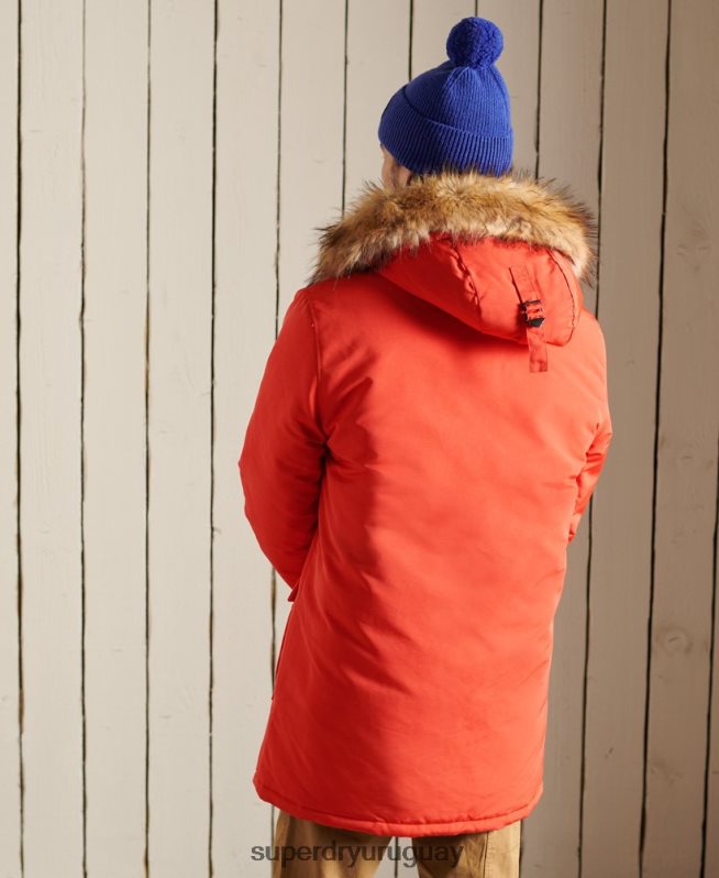 uy Superdry hombres parka everest naranja DT2N8Z1098 ropa