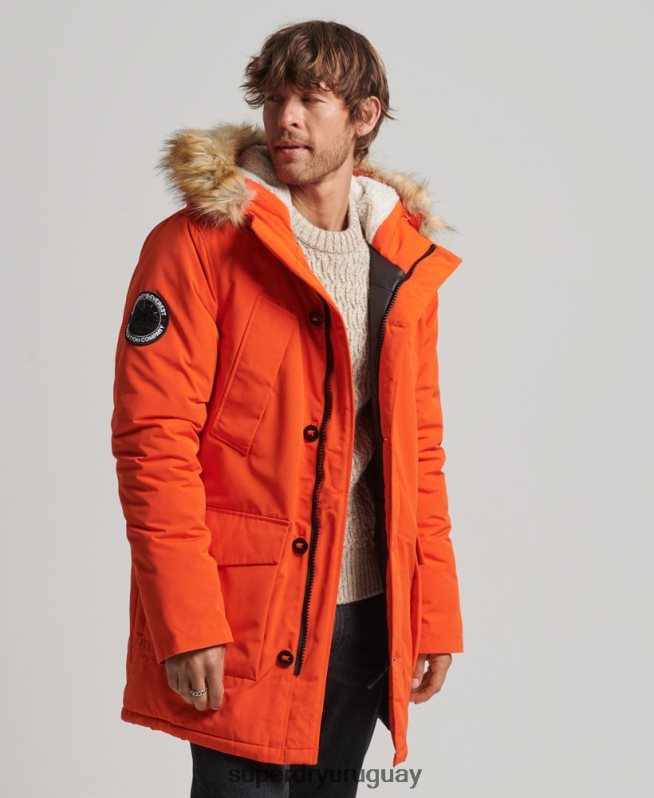 uy Superdry hombres parka everest naranja DT2N8Z1126 ropa