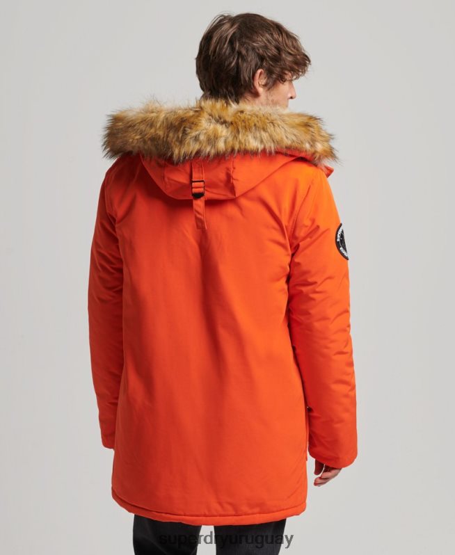 uy Superdry hombres parka everest naranja DT2N8Z1126 ropa