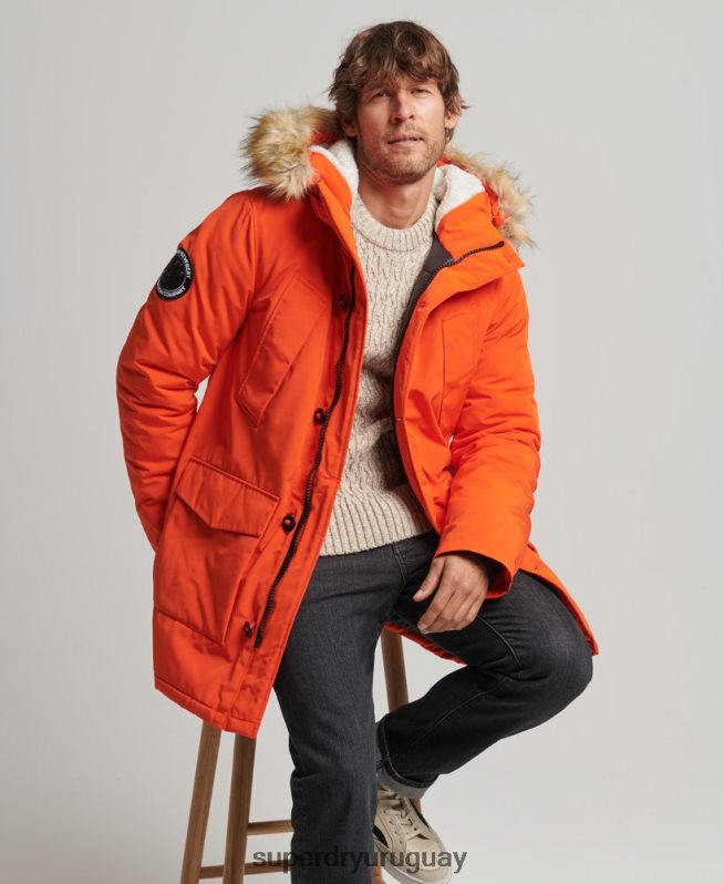 uy Superdry hombres parka everest naranja DT2N8Z1126 ropa