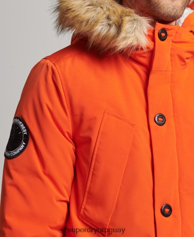uy Superdry hombres parka everest naranja DT2N8Z1126 ropa
