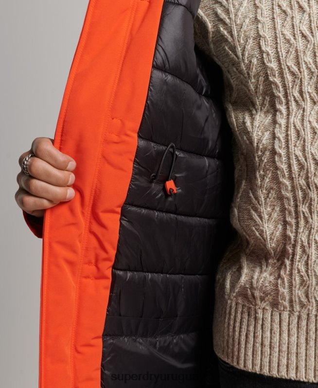 uy Superdry hombres parka everest naranja DT2N8Z1126 ropa