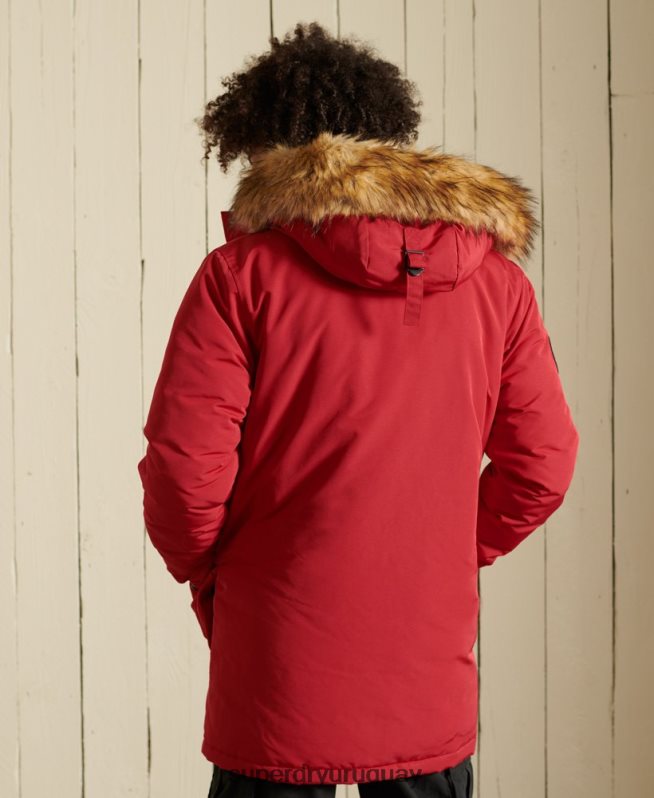uy Superdry hombres parka everest rojo DT2N8Z4571 ropa