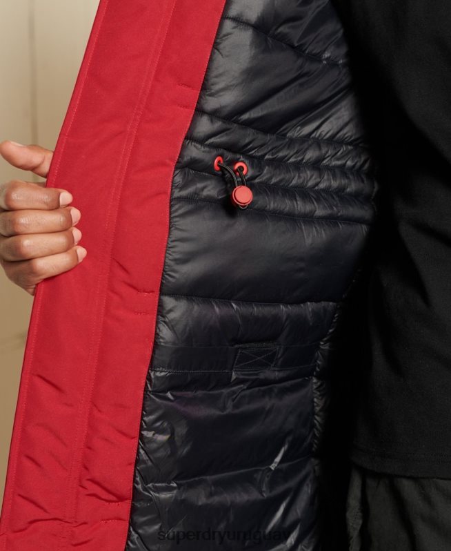 uy Superdry hombres parka everest rojo DT2N8Z4571 ropa