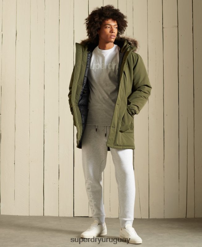 uy Superdry hombres parka everest verde DT2N8Z4739 ropa