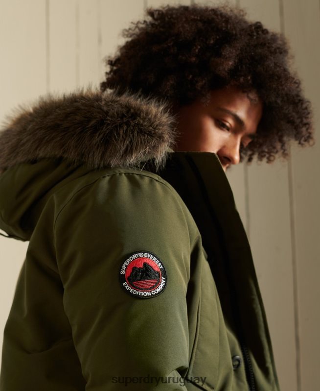 uy Superdry hombres parka everest verde DT2N8Z4739 ropa