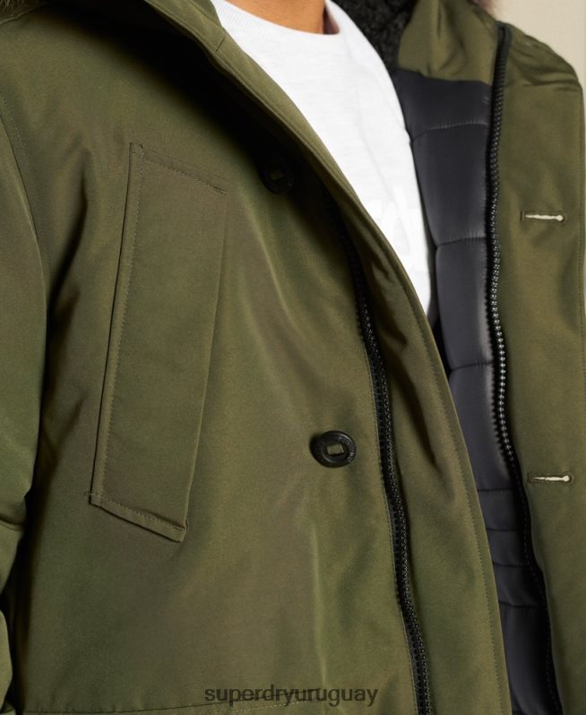 uy Superdry hombres parka everest verde DT2N8Z4739 ropa