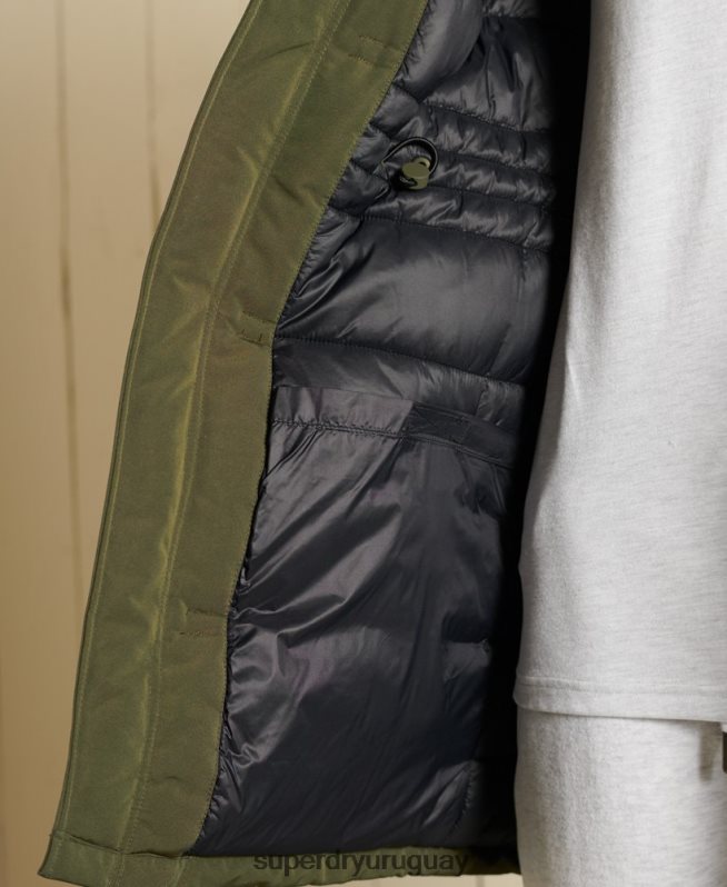 uy Superdry hombres parka everest verde DT2N8Z4739 ropa