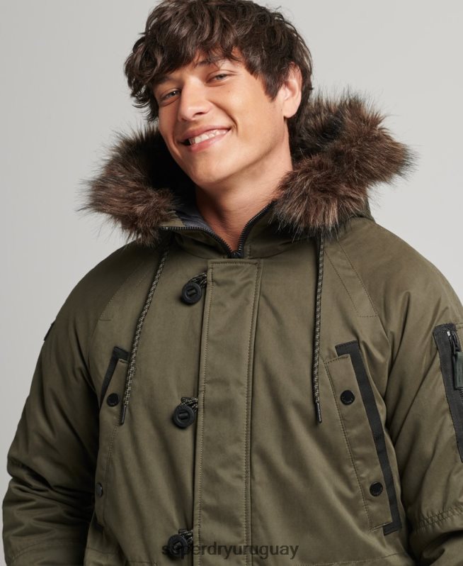 uy Superdry hombres parka original y vintage verde DT2N8Z4573 ropa