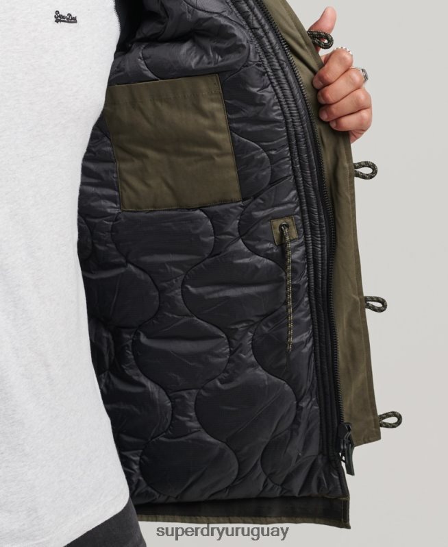 uy Superdry hombres parka original y vintage verde DT2N8Z4573 ropa
