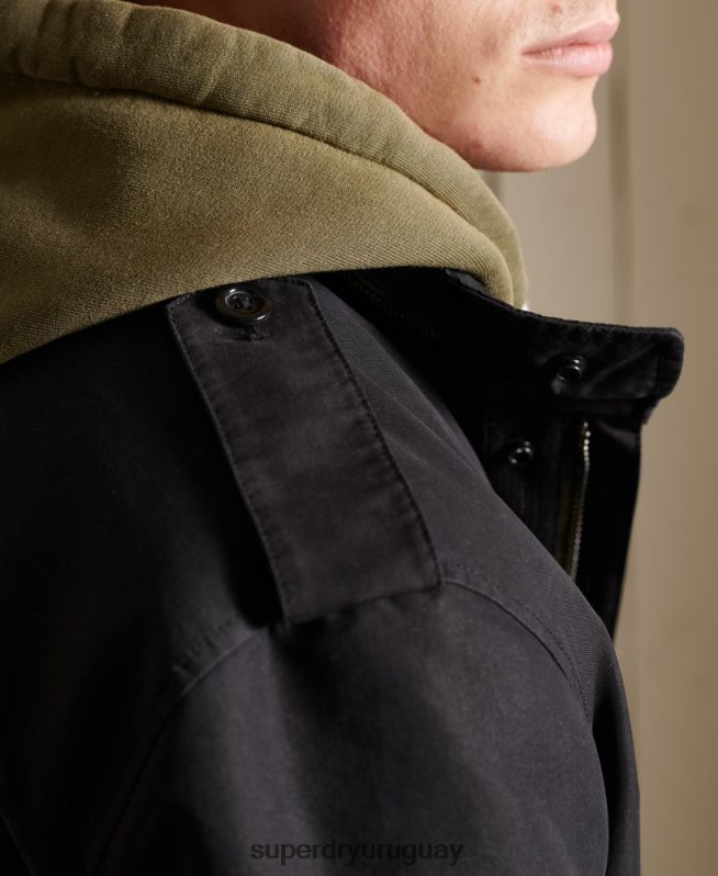 uy Superdry hombres parka premium militar gris oscuro DT2N8Z4576 ropa