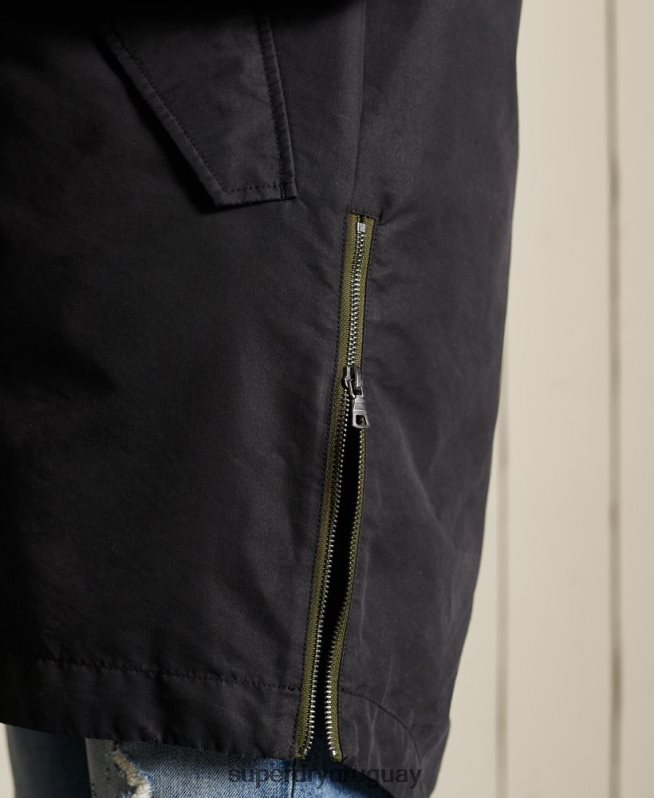 uy Superdry hombres parka premium militar gris oscuro DT2N8Z4576 ropa