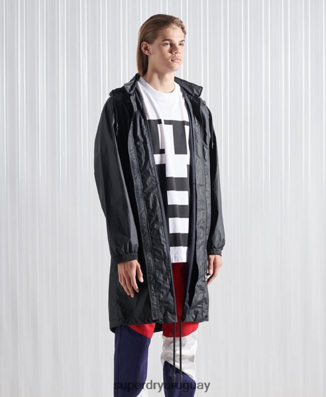 uy Superdry hombres parka sdx freya de edición limitada negro DT2N8Z5552 ropa
