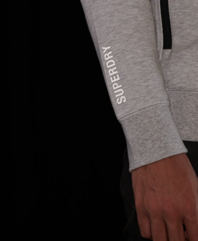 uy Superdry hombres parte superior de la pista de tecnología gris DT2N8Z5096 ropa