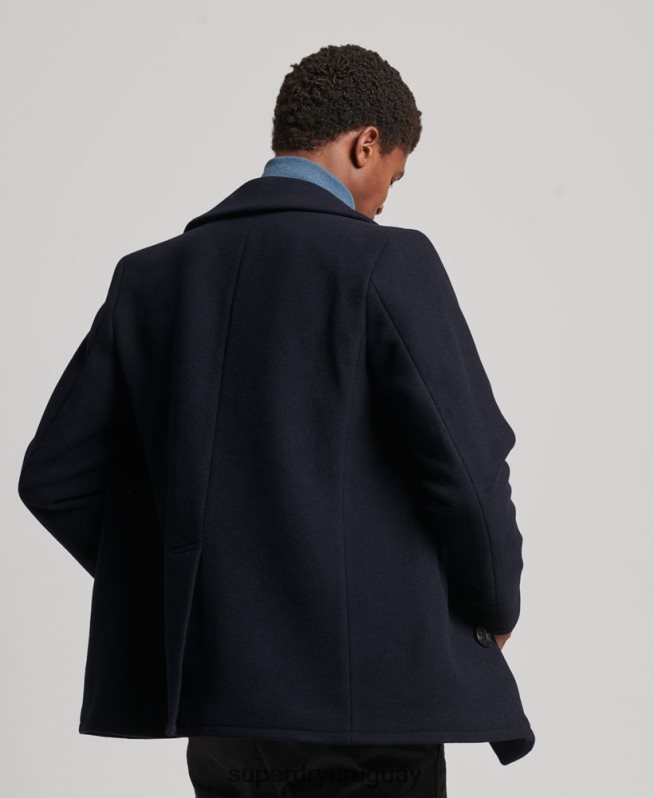 uy Superdry hombres tienda comercial - chaquetón de lana Armada DT2N8Z966 ropa