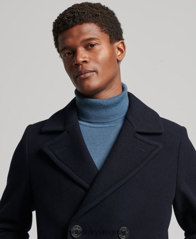 uy Superdry hombres tienda comercial - chaquetón de lana Armada DT2N8Z966 ropa