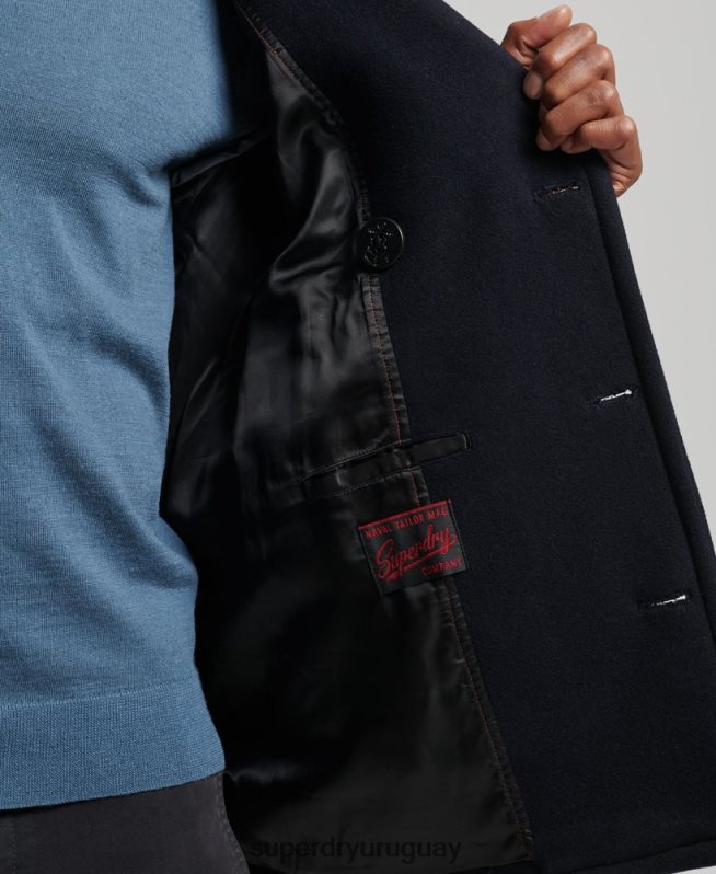 uy Superdry hombres tienda comercial - chaquetón de lana Armada DT2N8Z966 ropa