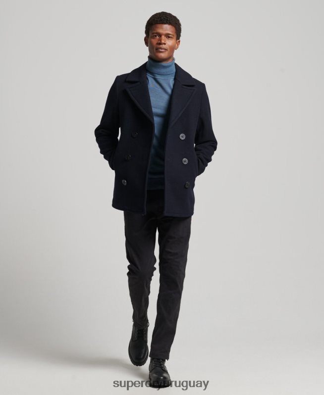 uy Superdry hombres tienda comercial - chaquetón de lana Armada DT2N8Z966 ropa
