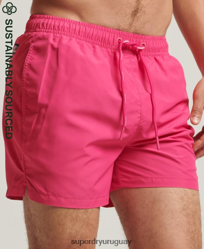 uy Superdry hombres código esencial shorts de baño reciclados de 15 pulgadas rosa DT2N8Z435 ropa
