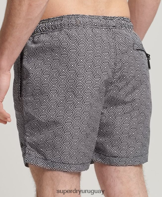 uy Superdry hombres shorts de baño de estudios gris oscuro DT2N8Z431 ropa