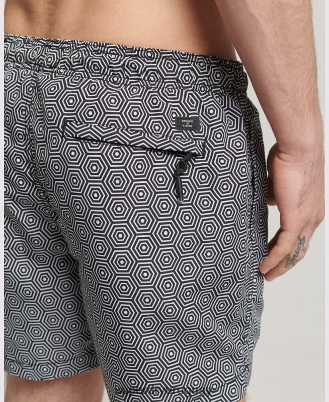 uy Superdry hombres shorts de baño de estudios gris oscuro DT2N8Z431 ropa