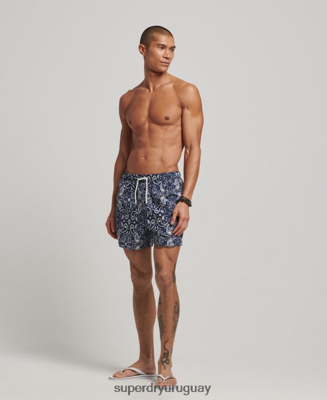uy Superdry hombres shorts de baño reciclados Armada DT2N8Z408 ropa