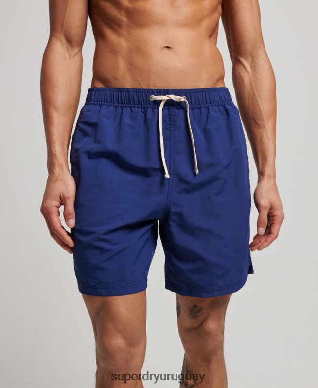 uy Superdry hombres shorts de baño reciclados con ripstop azul DT2N8Z106 ropa