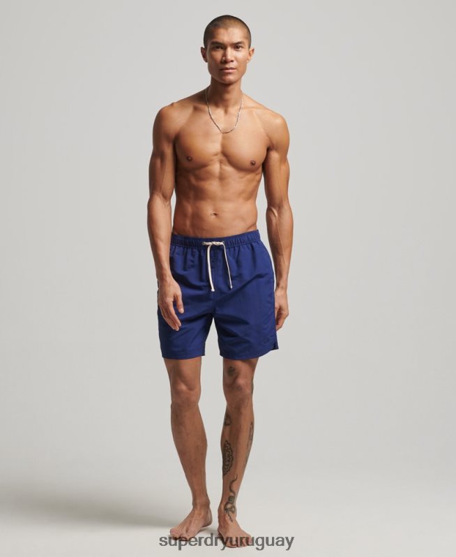 uy Superdry hombres shorts de baño reciclados con ripstop azul DT2N8Z106 ropa